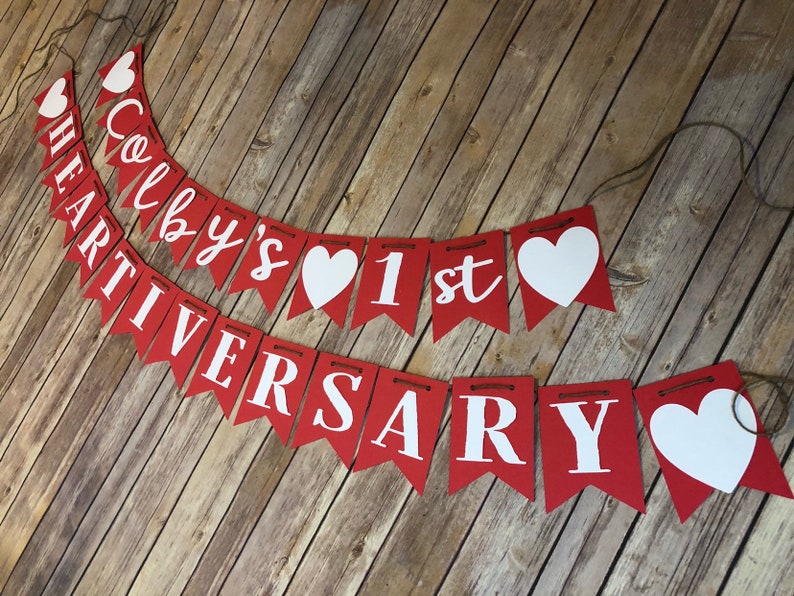 Heartiversary Banner Happy Heartiversary Party Decor Heartiversary Gift Heartiversary Heartiversary Photo Backdrop Heartiversary Party