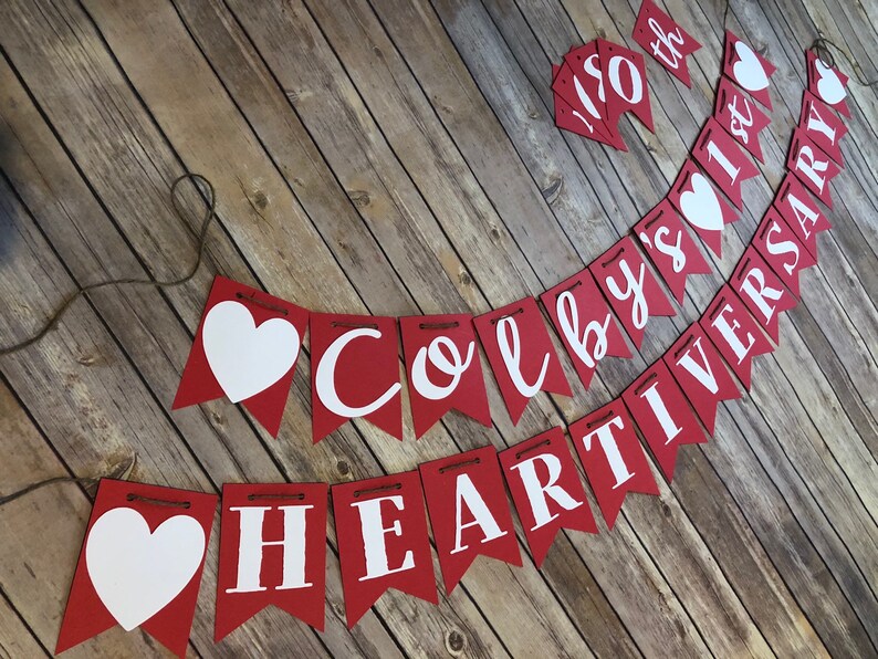 Heartiversary Banner Happy Heartiversary Party Decor Heartiversary Gift Heartiversary Heartiversary Photo Backdrop Heartiversary Party