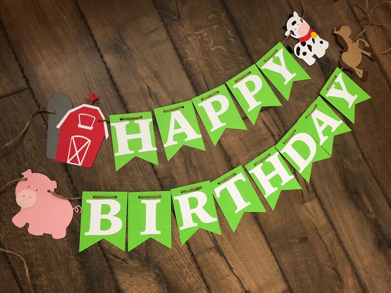 Farm Birthday Banner Farm Banner Farm Birthday Old ...