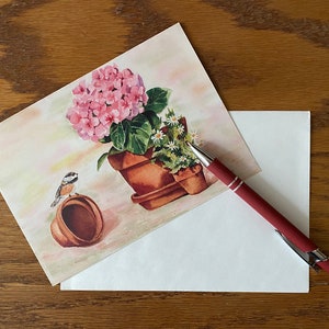 Cartões de hortênsias, cartões de pássaros, cartões de flores, cartões de flores, cartões de flores, cartões postais de pássaros, cartões de hortênsias