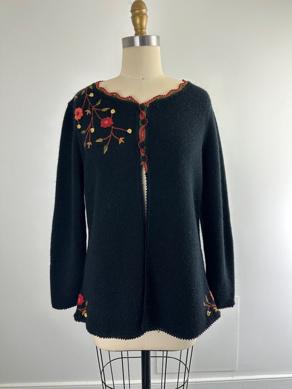 Vintage 80s Peruvian 100% Alpaca Cardigan Sweater 