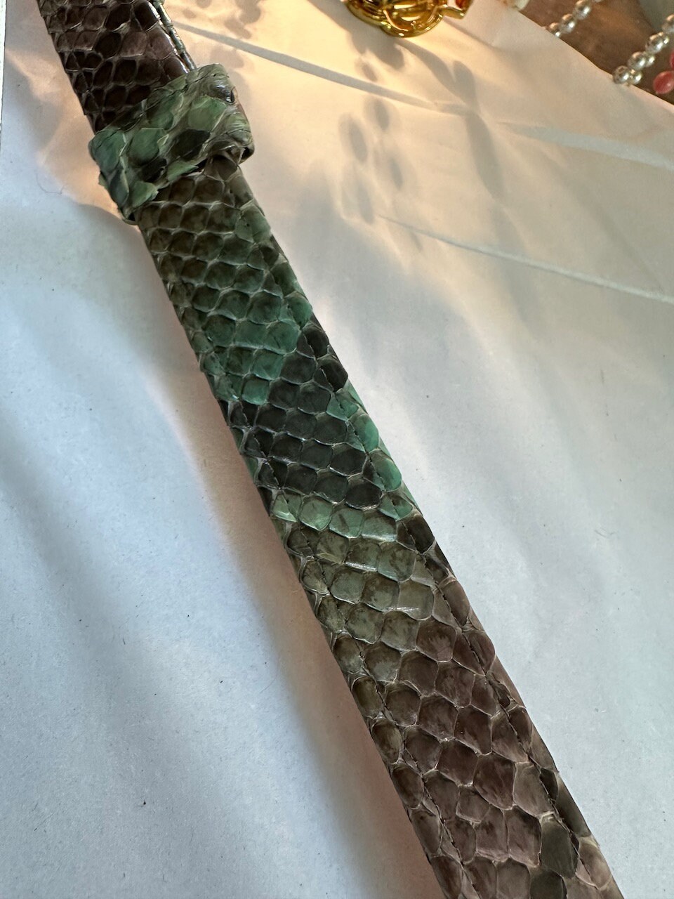 Vintage ALEXIS KIRK Snakeskin Reptile Adjustable Leather  display picture 3