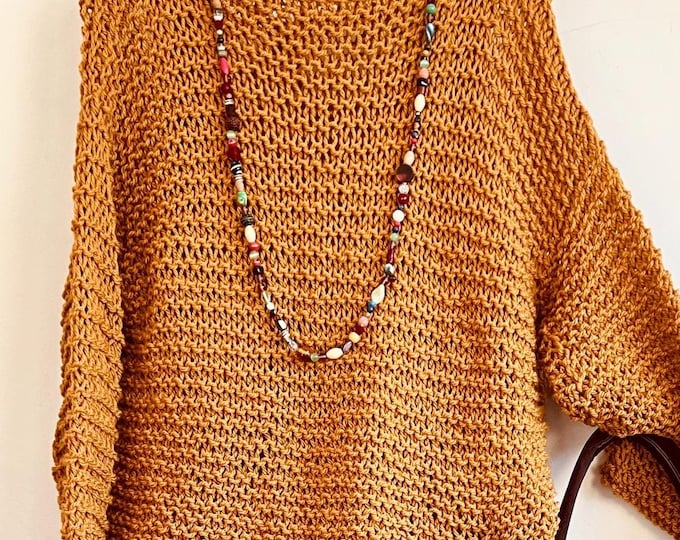 Greta Sweater in mustard yellow