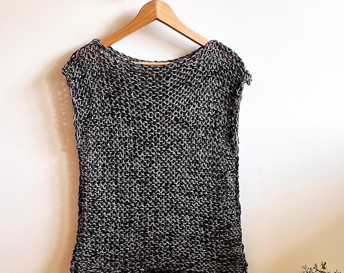 Linen top grey e black