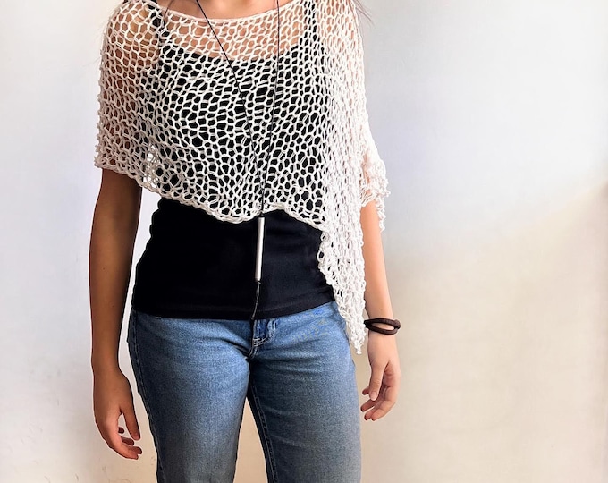 Poncho / poncho estivo / copricostume / poncho in lino / tutte le taglie
