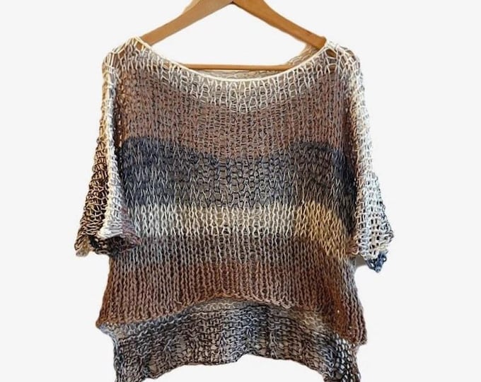 LOOSE KNIT Sweater with 3/4 sleeves