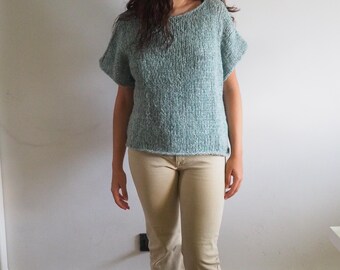 Alpaca Tee Top - sea green