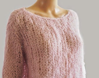 Mohair sweater, Fall Winter 2026 - jumper in many colors,  ONE SIZE 40-46 italian size, M-L size