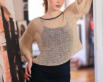 COCO the light elegant cropped top in linen
