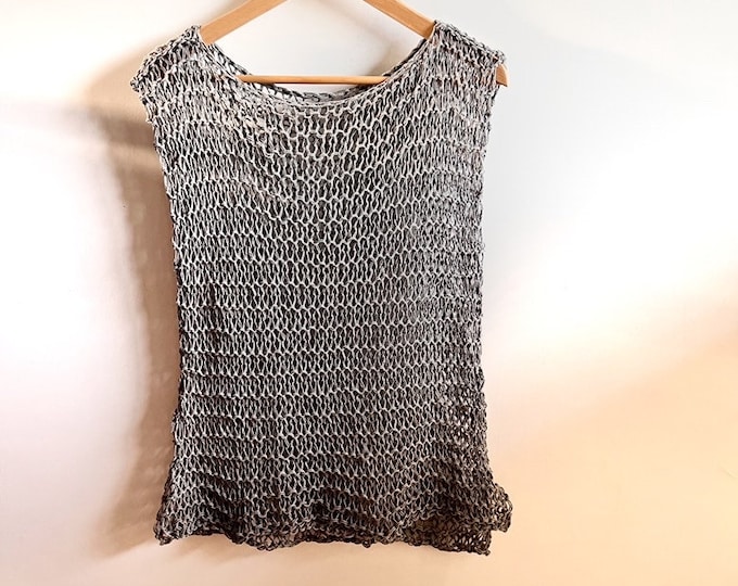 Maglia aperta in cotone