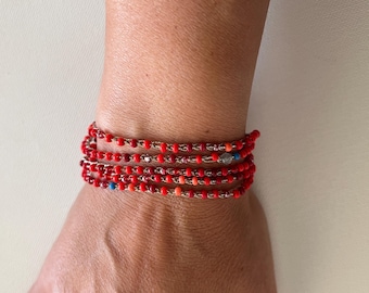 Crochet necklace /  crystals / bijoux for her / gift for women / long necklace / textile necklace