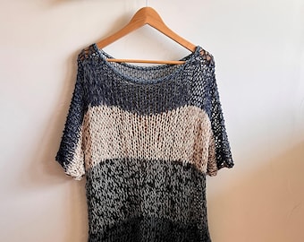 LOOSE KNIT Sweater with 3/4 sleeves