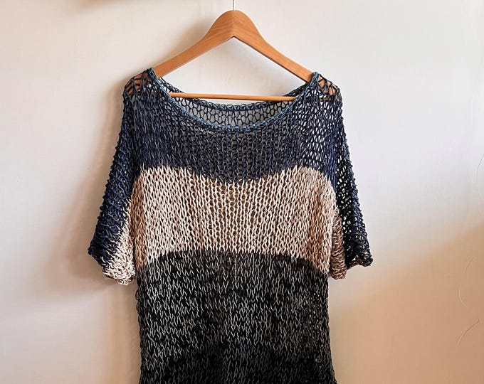 LOOSE KNIT Sweater with 3/4 sleeves
