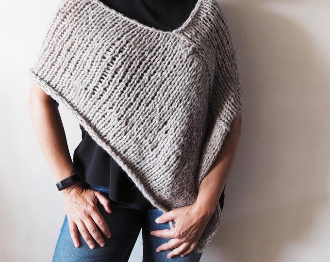 Winter alpaca poncho totally itch-free on the skin, soft top in alpaca, size for Petite and Tall Women designed by Piera Romeo