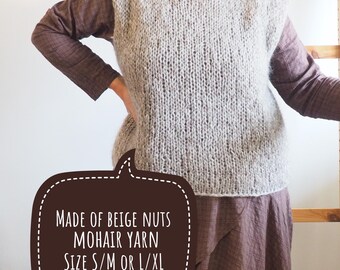 Mohair tee top sweater light and warm