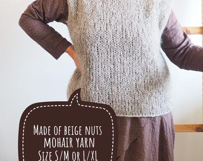 Mohair tee top sweater light and warm