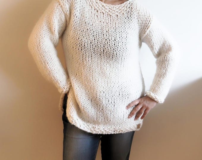 Long sweater for woman, loose sweater, it is a Piera Romeo Design