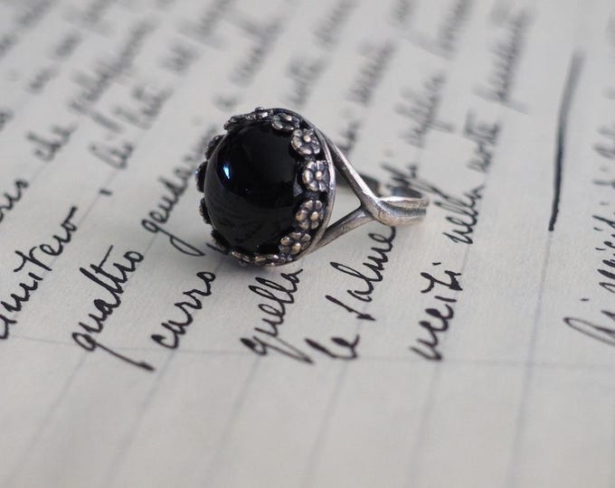 Anello con onice nero