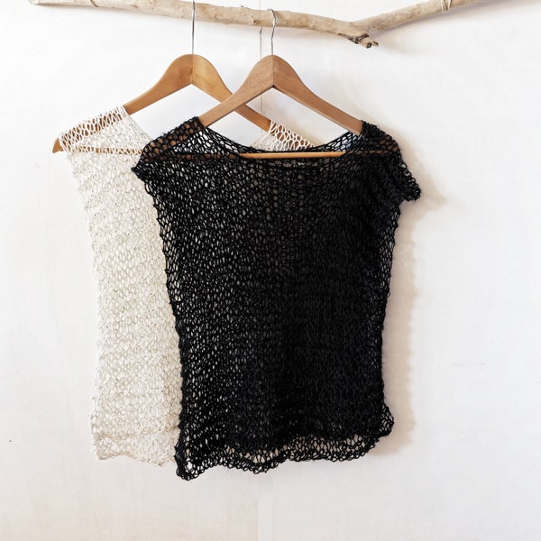 Hand Knit Tank Top - Etsy