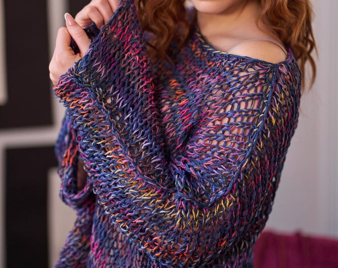 Maglione loose knit in lino e cotone | Capsule Collection Primavera Estate 2025