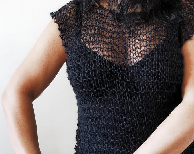 DAISY - Cotton Top, Loose Knit, Hand Knitted, ALL COLORS