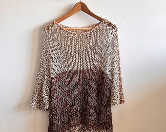 LOOSE KNIT Sweater with 3/4 sleeves
