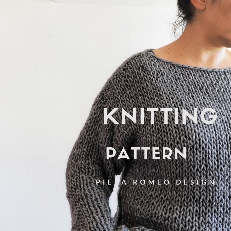 KNITTING PATTERN MAGLIONE a trama larga pdf in inglese Etsy