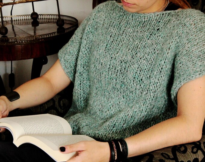 Alpaca Tee Top - sea green
