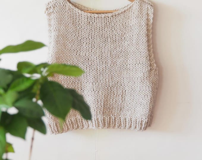 Hand knitted chunky alpaca vest by Piera Romeo, all sizes, all colors, best seller vest by Piera Romeo