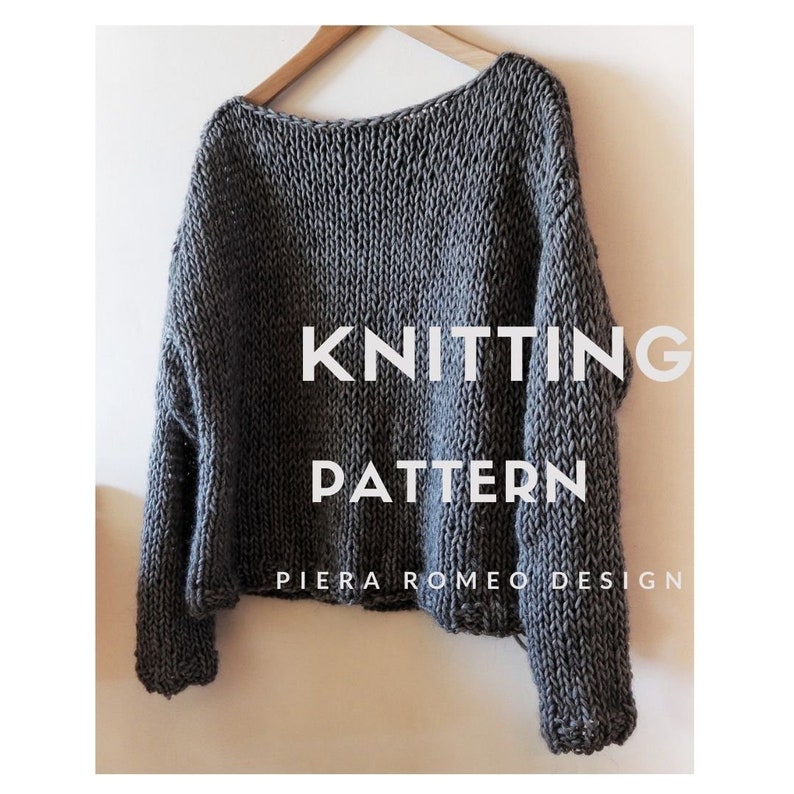 KNITTING PATTERN MAGLIONE a trama larga pdf in inglese Etsy