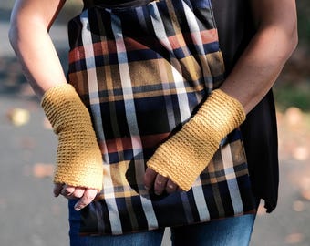 Fingerless mittens  100% alpaca and wool , no acrylic