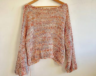 TERRA DI SIENA, linen sweater by Piera Romeo