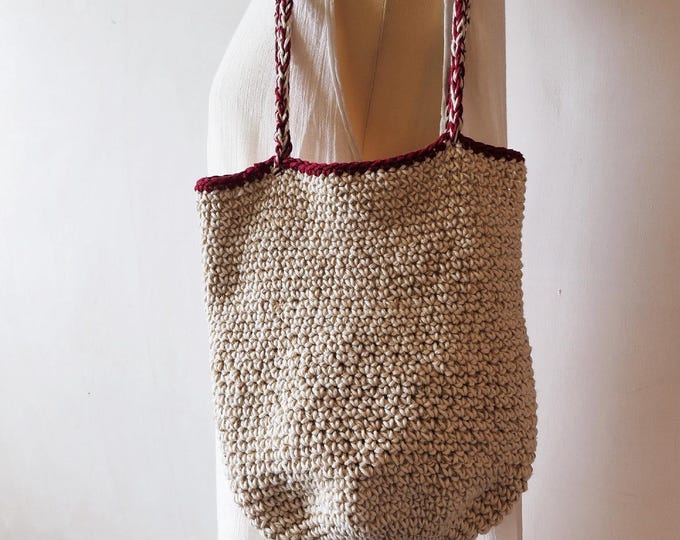 Piccola borsa da estate con BORDO ROSSO