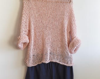 Maglione loose knit in cotone
