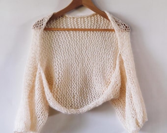 Alpaca Silk Cropped Shrug: Bridal Cover-Up