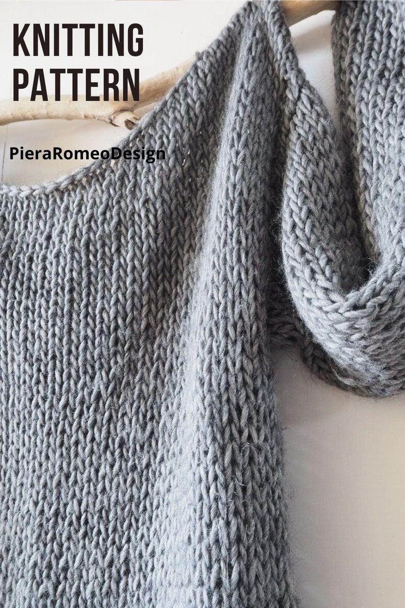 KNITTING PATTERN MAGLIONE a trama larga pdf in inglese Etsy Italia