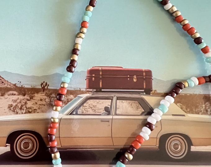 men's necklace boho style seed beads