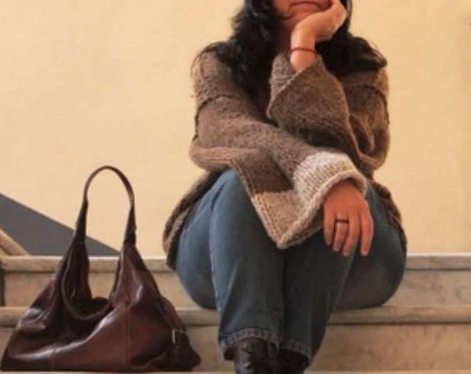 Maglione Kim in marrone e beige