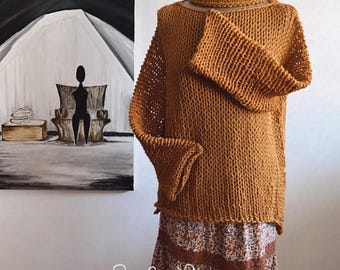 WOOL Sweater in mustard yellow
