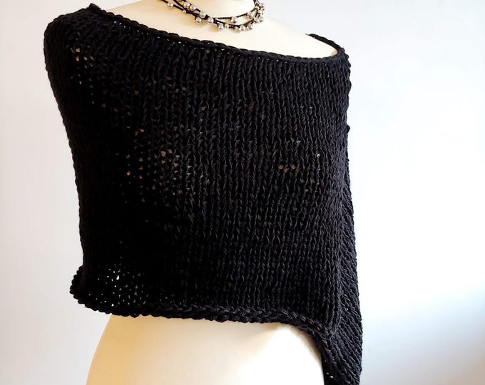 Poncho in lana merino - NO ACRILICO