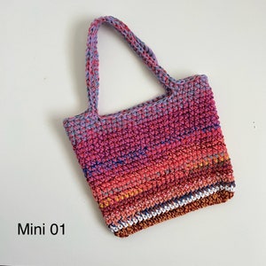 Crochet mini bag, cotton bag, Le minime, crochet bag small size limited edition, Piera Romeo Design Mini 01