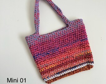 Crochet mini bag, cotton bag, "Le minime", crochet bag small size - limited edition, Piera Romeo Design