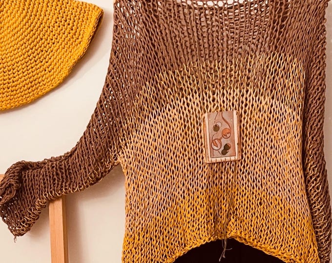 Yellow and brown sweater  | Capsule Collection Primavera Estate 2025