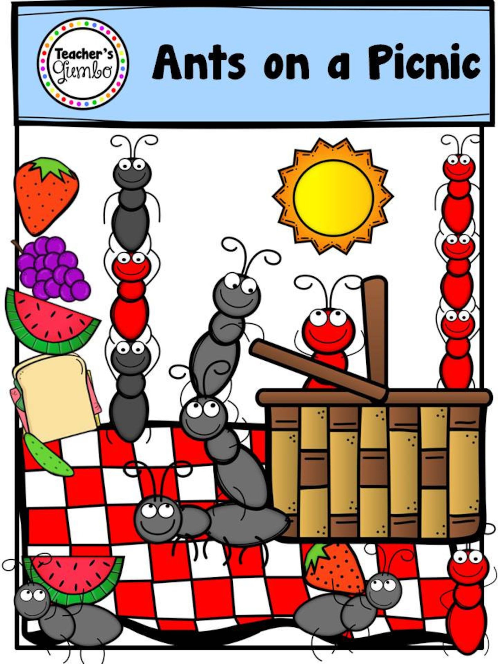 Ants on a Picnic Clipart Etsy