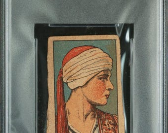 1921 W551 Rudolph Valentino Strip Card PSA 1.5 Sheik Blood and Sand Cobra Eagle Hollywoodland Silent Movie Silent Star Rudy