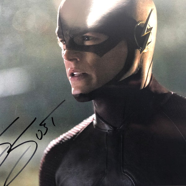 The Flash Authentic Grant Gustin Signed Autographed Photo, COA, Flash Gordan, Barry Allen, DC Comics, Arrow, Glee, Supergirl, Vixen, 90210