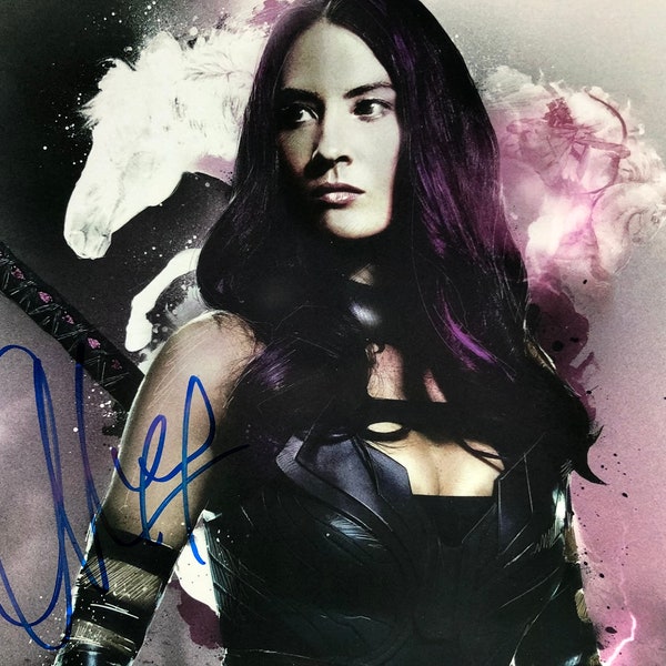 X-Men Apocalypse Psylocke Authentic Olivia Munn Signed Autographed Photo, with COA, Marvel, Superhero, Magic Mike, Iron Man, Newsroom