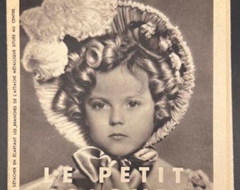 1935 Le Petit Cinemonde Shirley Temple Magazine Supplement The Little Colonel, Heidi, The Little Princess, Curley Top