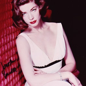 8x10 Authentic Lauren Bacall Signed Autographed Photo Key Largo, To Have or Have Not, How to Marry a Millionaire, Vintage Hollywood