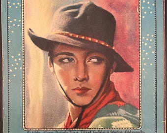 RARE Movie Star Paper Pad Rudolph Valentino 1924 A Sainted Devil Hollywood Rudy Latin Lover The Sheik, Blood and Sand, Cobra, Eagle